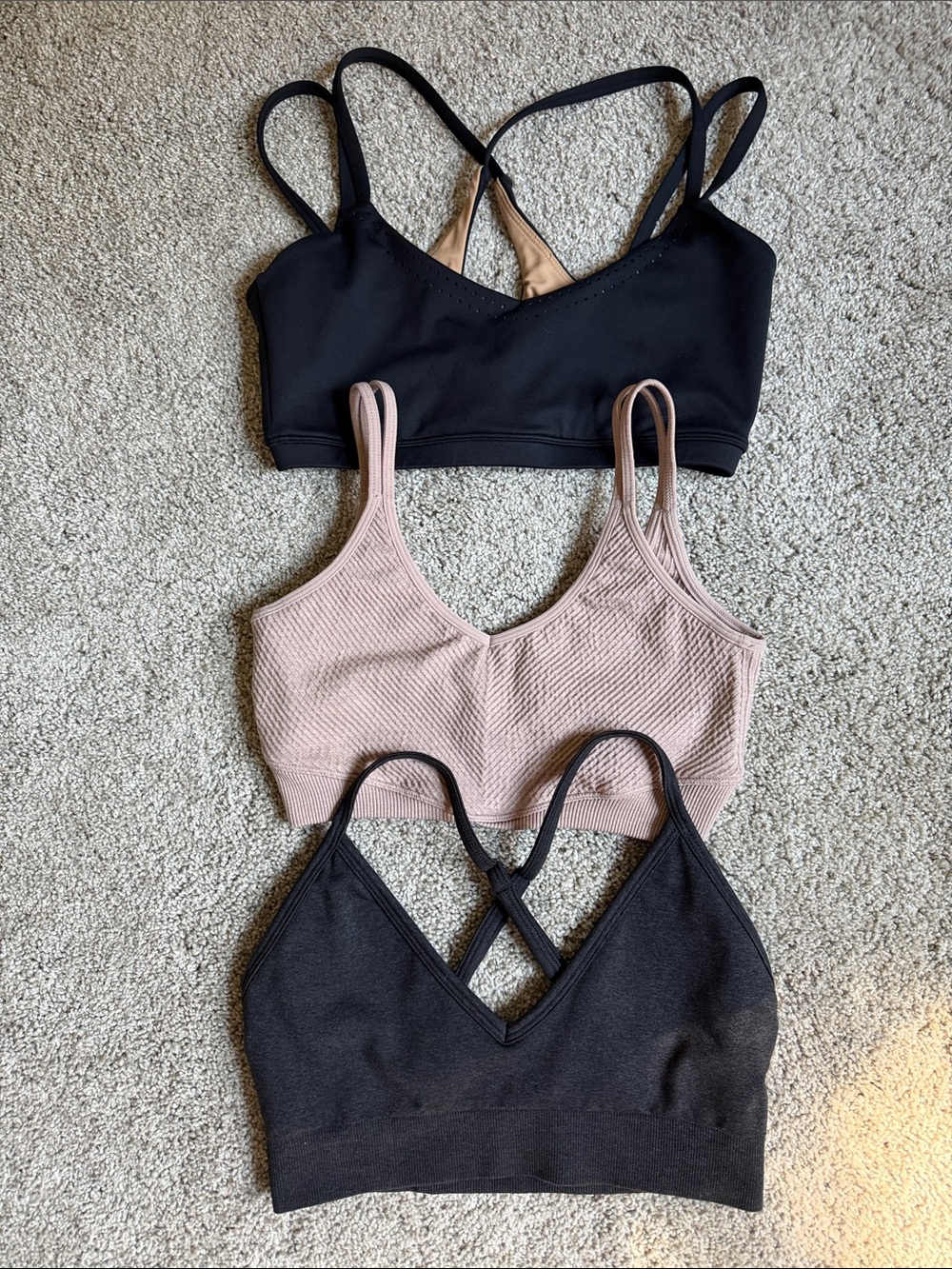 Women’s Sports Bra Bundle - Black & Nude
